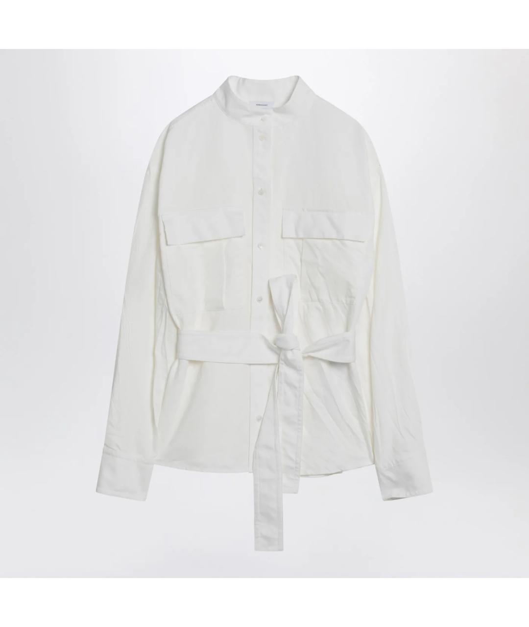 FERRAGAMO Белая хлопковая рубашка, фото 3