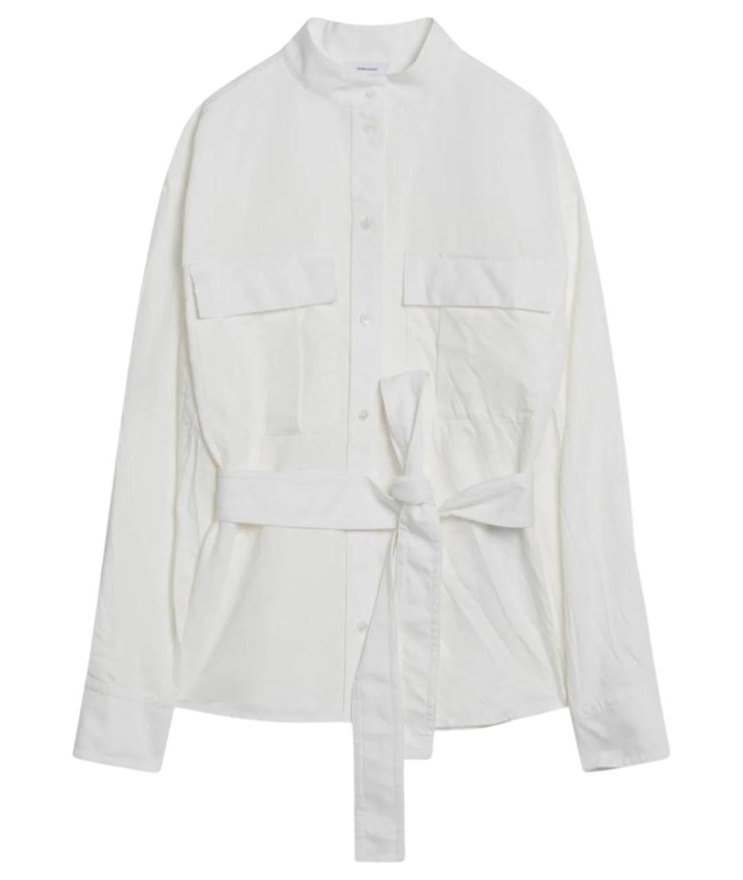 FERRAGAMO Белая хлопковая рубашка, фото 1