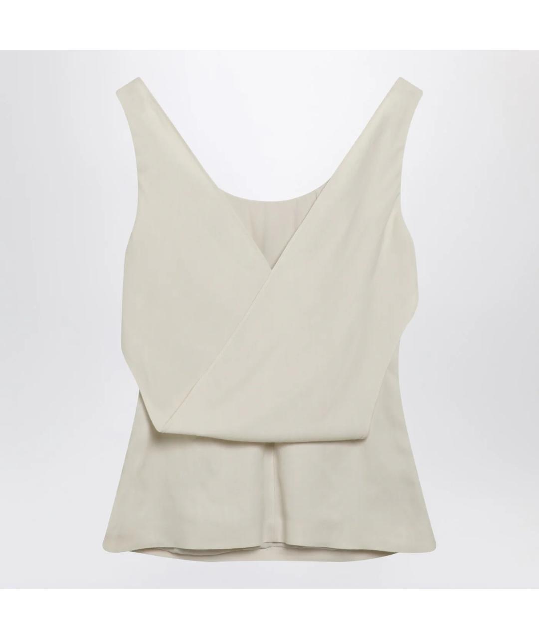 BRUNELLO CUCINELLI Бежевая вискозная майка, фото 2