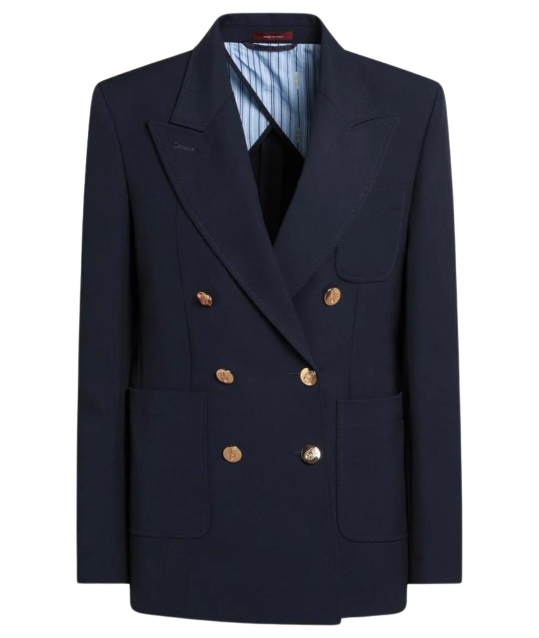 GUCCI Синий хлопковый жакет/пиджак, фото 1