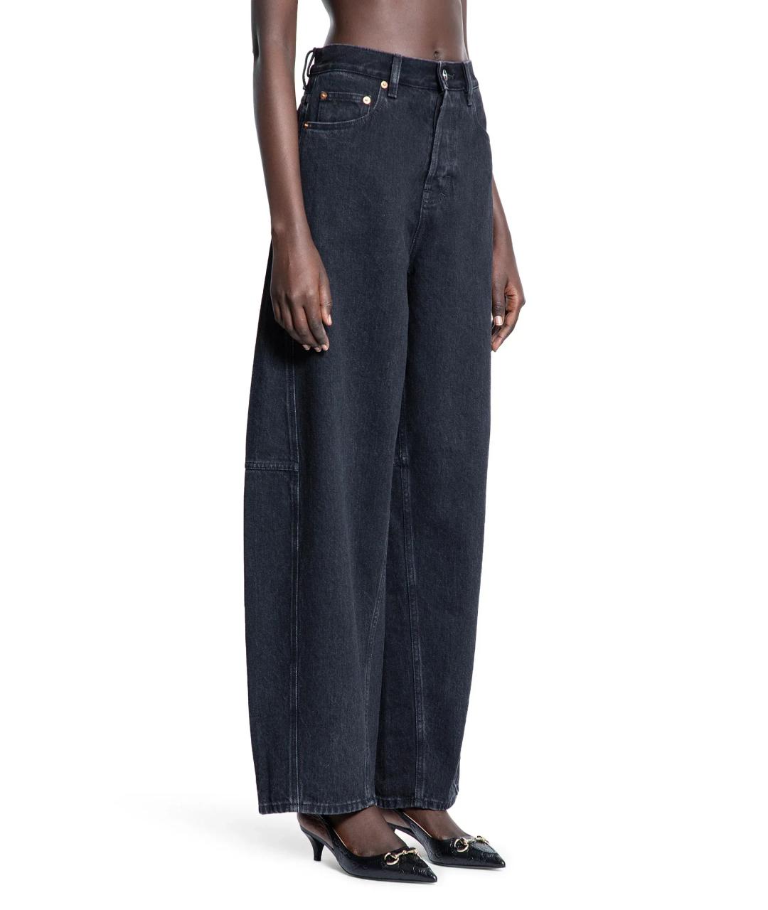 GUCCI Черные хлопковые прямые джинсы, фото 4