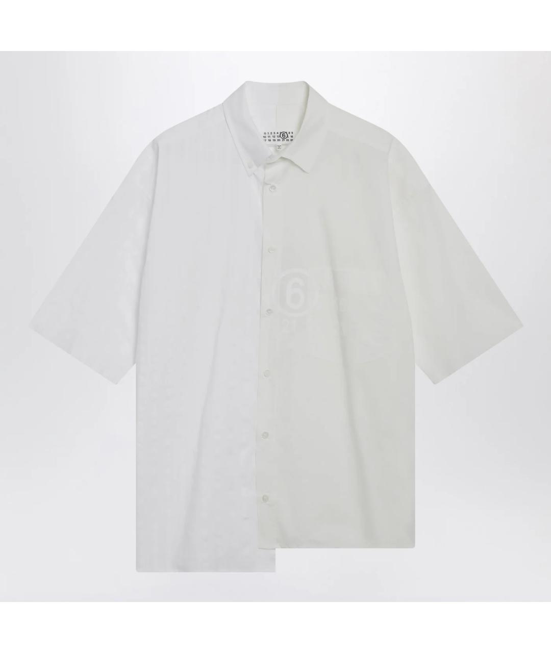 MM6 MAISON MARGIELA Белая хлопковая кэжуал рубашка, фото 3