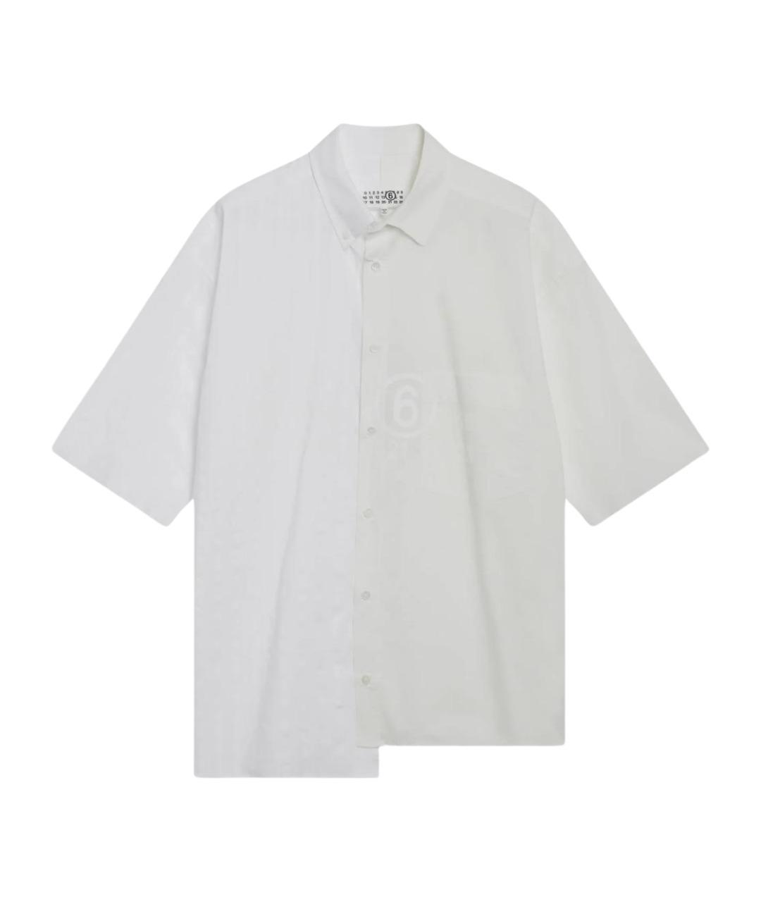 MM6 MAISON MARGIELA Белая хлопковая кэжуал рубашка, фото 1