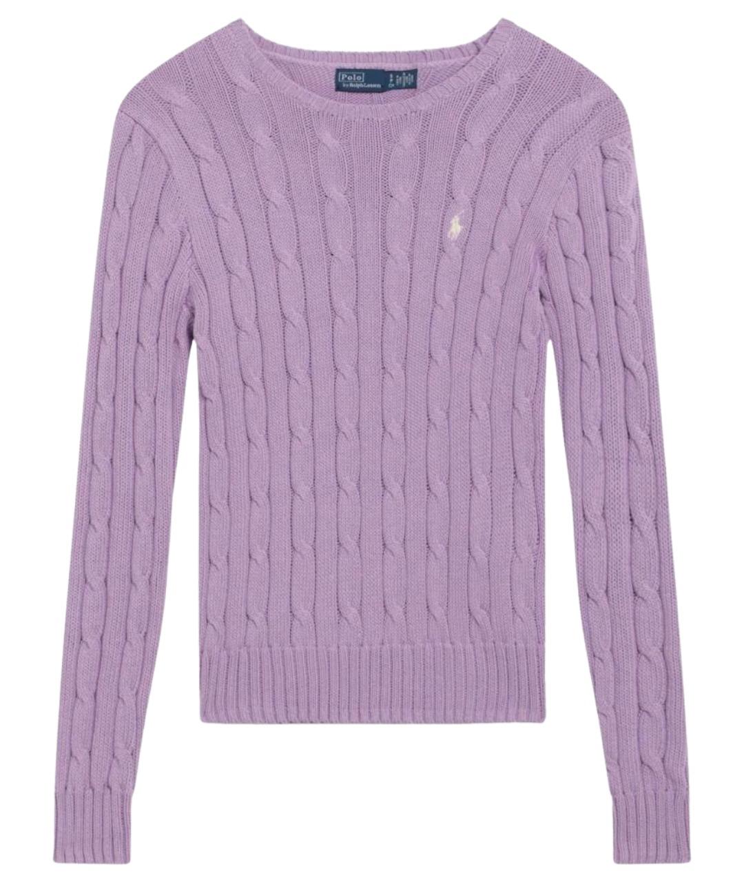 POLO RALPH LAUREN Фиолетовый хлопковый джемпер / свитер, фото 1