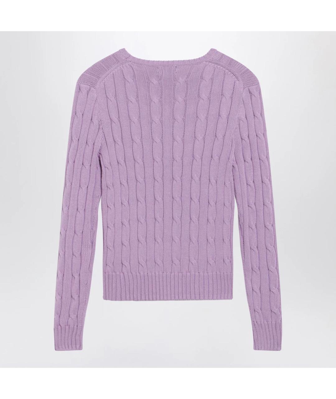 POLO RALPH LAUREN Фиолетовый хлопковый джемпер / свитер, фото 2