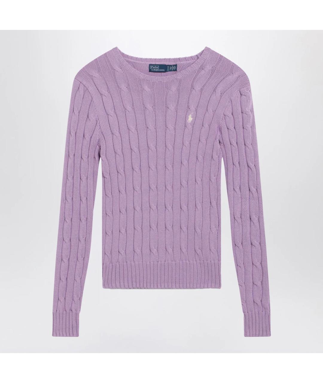 POLO RALPH LAUREN Фиолетовый хлопковый джемпер / свитер, фото 3