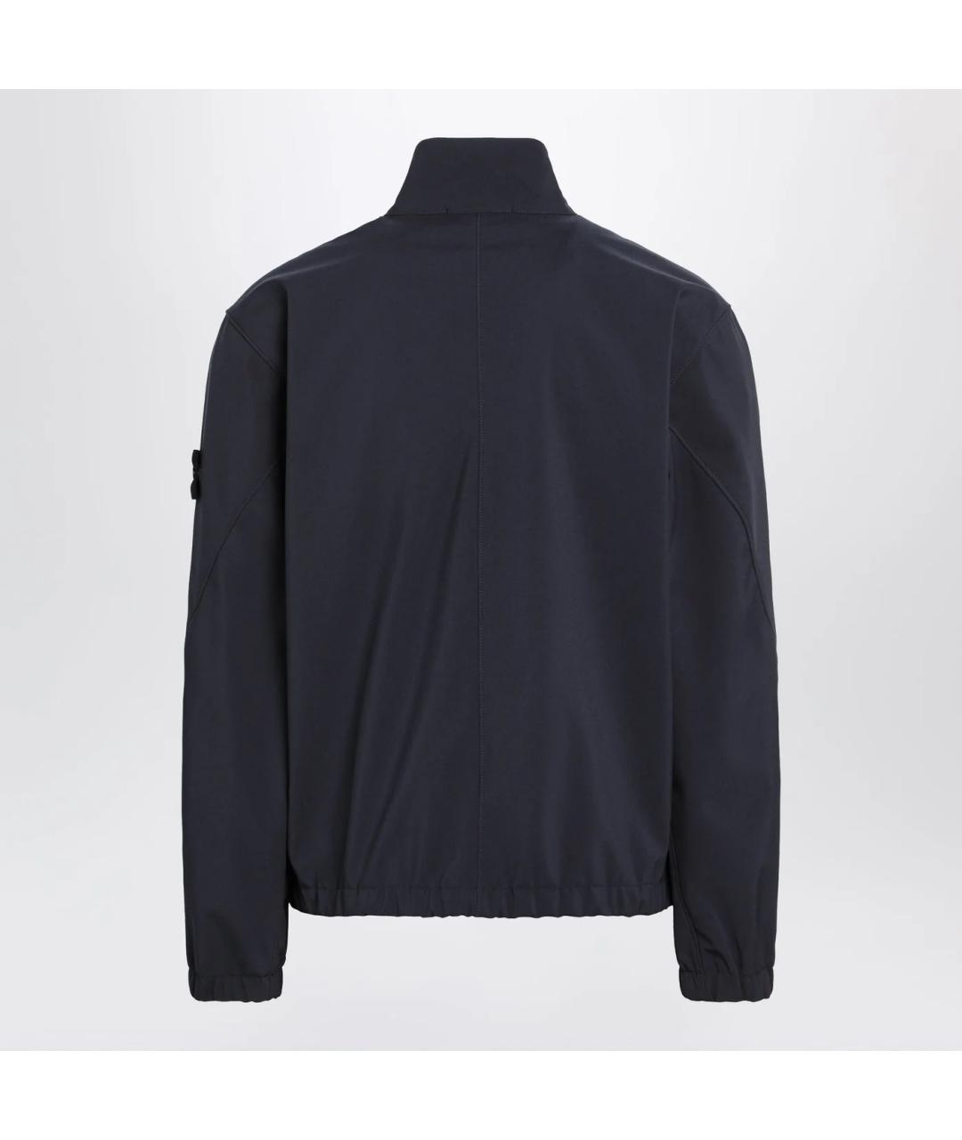 STONE ISLAND Темно-синяя полиэстеровая куртка, фото 2