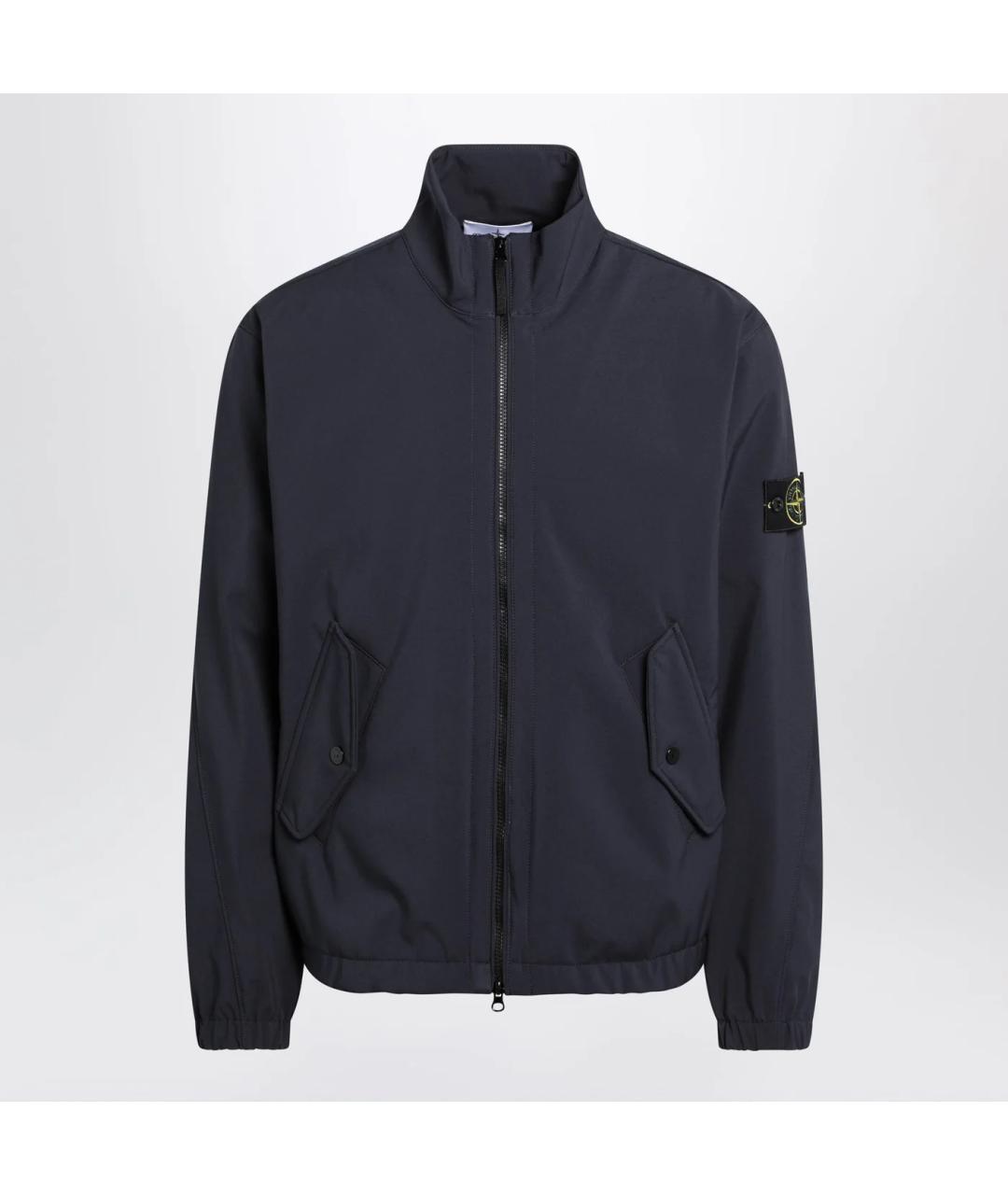 STONE ISLAND Темно-синяя полиэстеровая куртка, фото 3