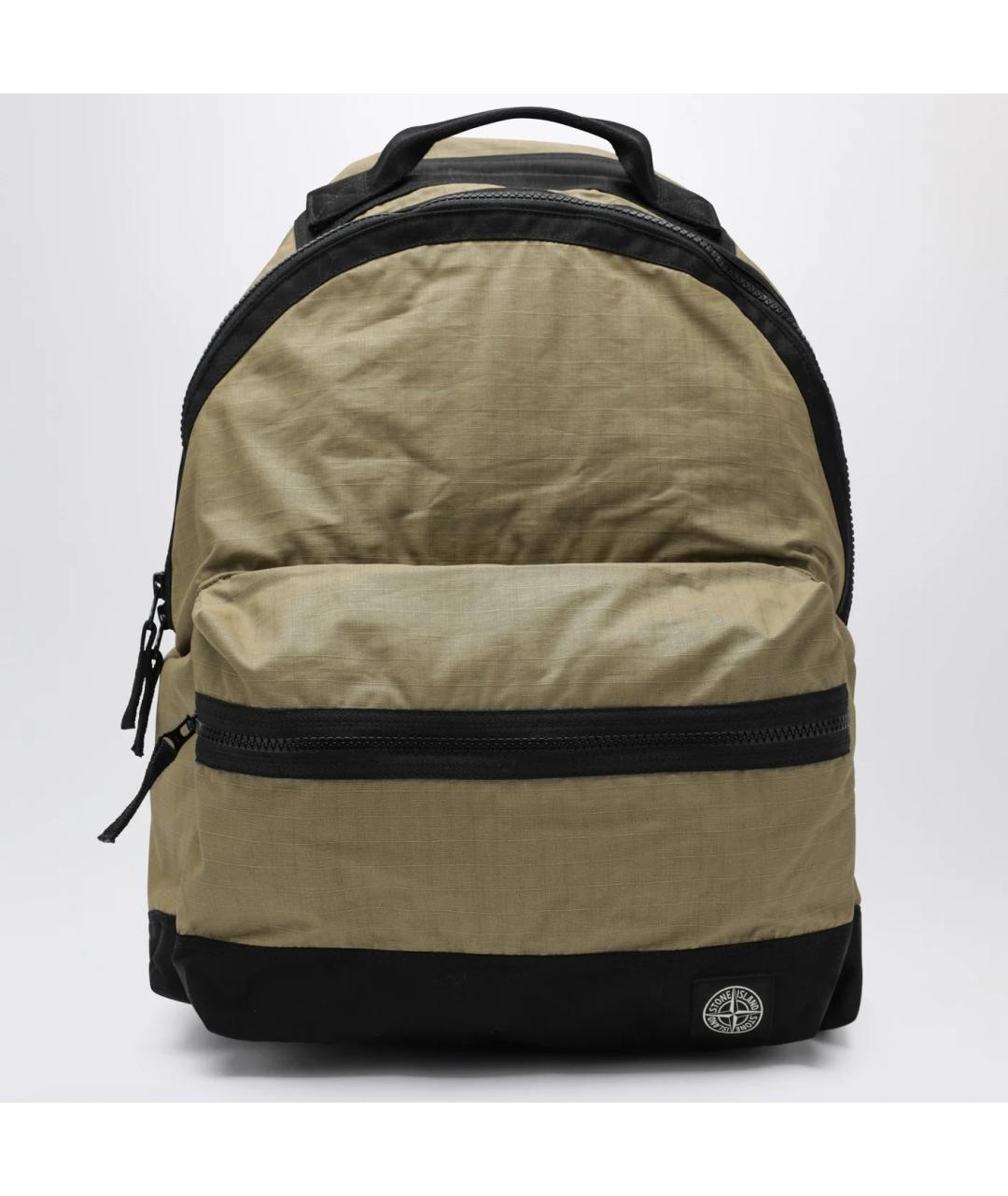 STONE ISLAND Зеленый хлопковый рюкзак, фото 3