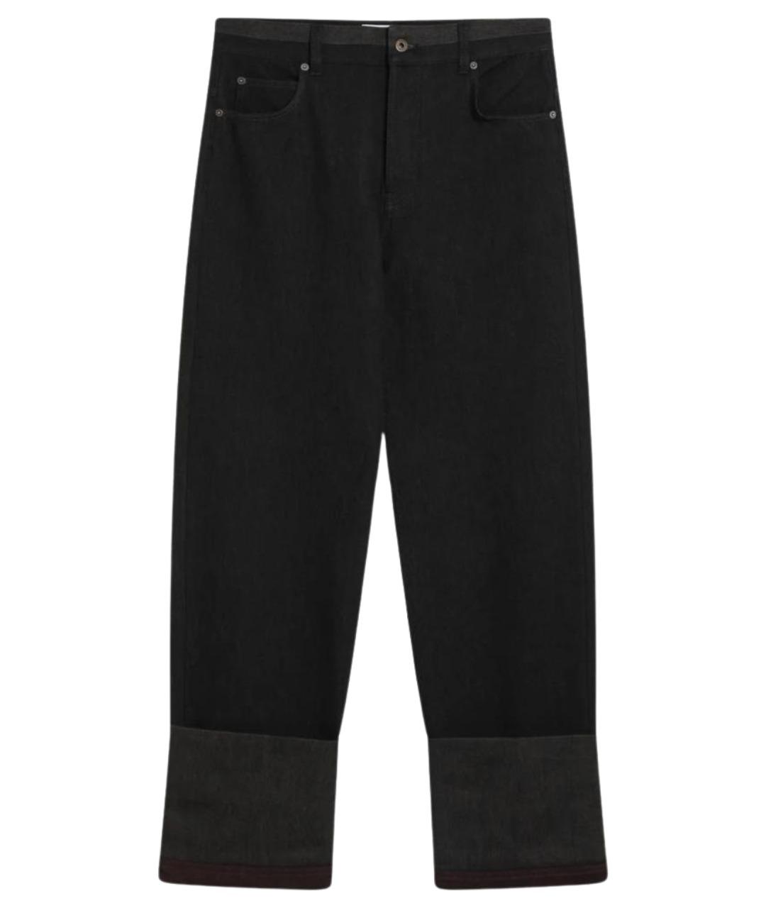 LOEWE Черные хлопковые прямые джинсы, фото 1