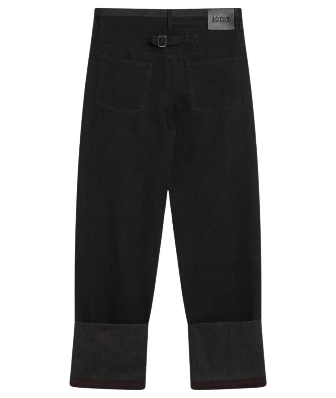 LOEWE Черные хлопковые прямые джинсы, фото 2