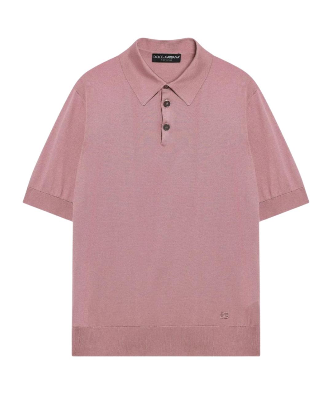 DOLCE&GABBANA Розовое поло с коротким рукавом, фото 1