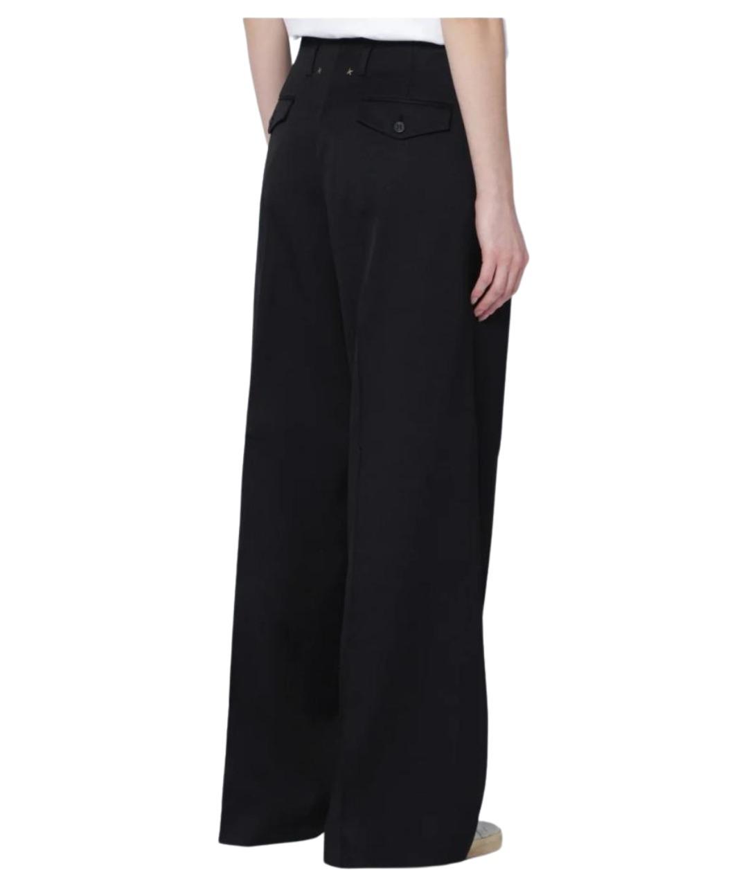 GOLDEN GOOSE DELUXE BRAND Черные шерстяные прямые брюки, фото 2