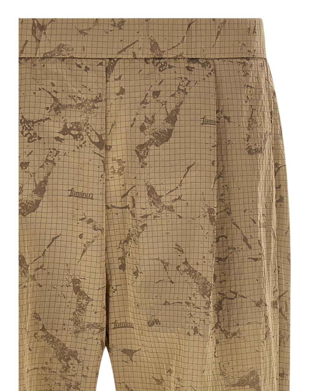 LAMINAR Бежевые полиамидовые повседневные брюки, фото 4