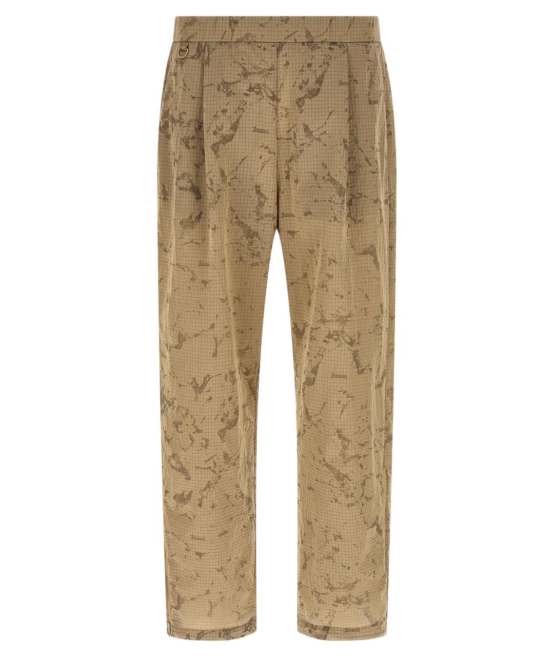 LAMINAR Бежевые полиамидовые повседневные брюки, фото 1