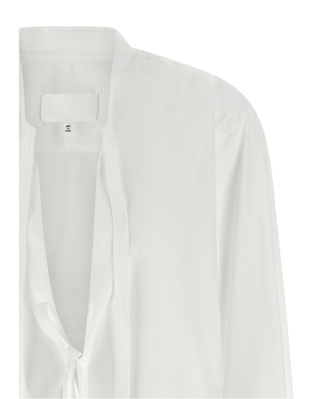 MAISON MARGIELA Белая хлопковая блузы, фото 3