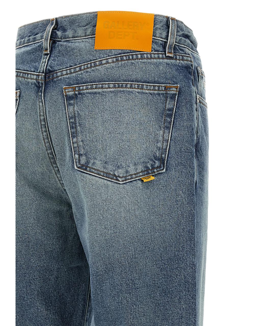 Gallery Dept Синие хлопковые прямые джинсы, фото 4