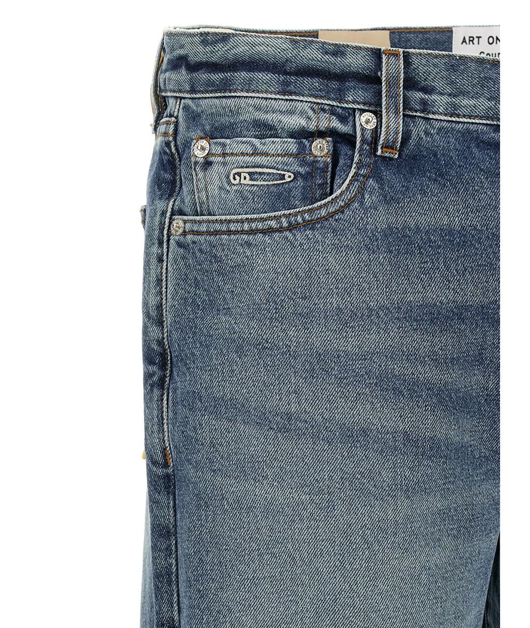 Gallery Dept Синие хлопковые прямые джинсы, фото 5