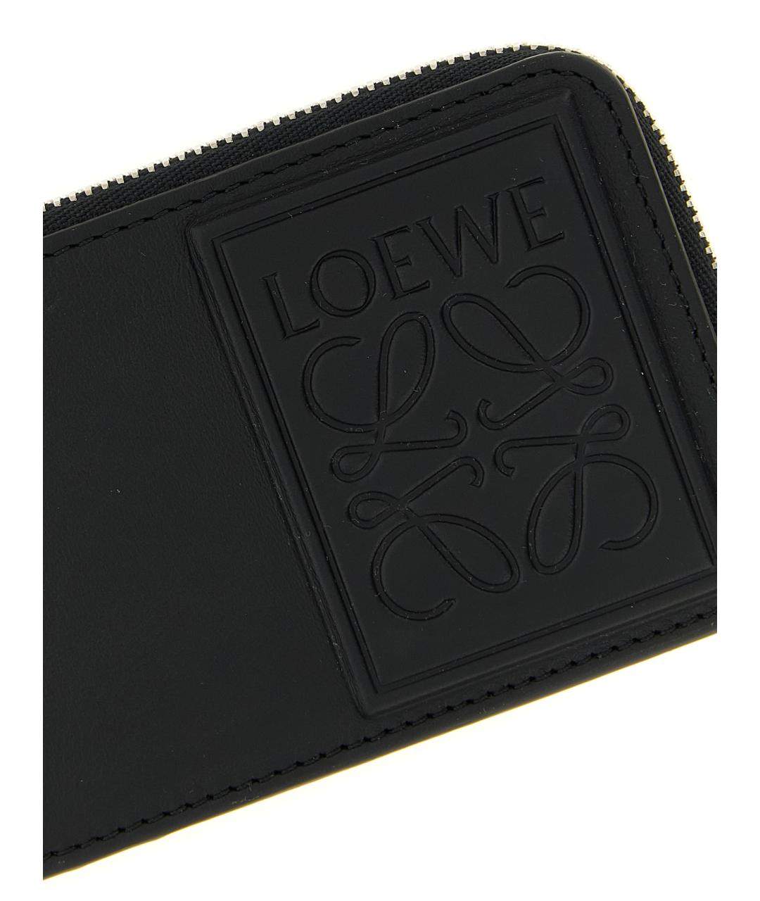 LOEWE Черный кожаный кардхолдер, фото 3