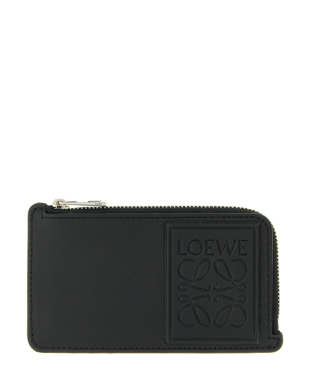 LOEWE Черный кожаный кардхолдер, фото 1