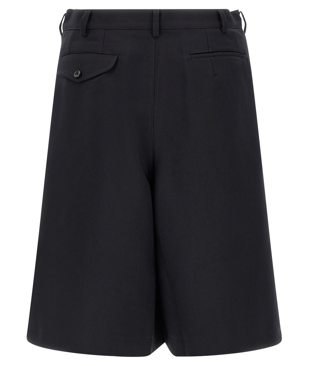 COMME DES GARÇONS SHIRT Темно-синие полиэстеровые шорты, фото 2