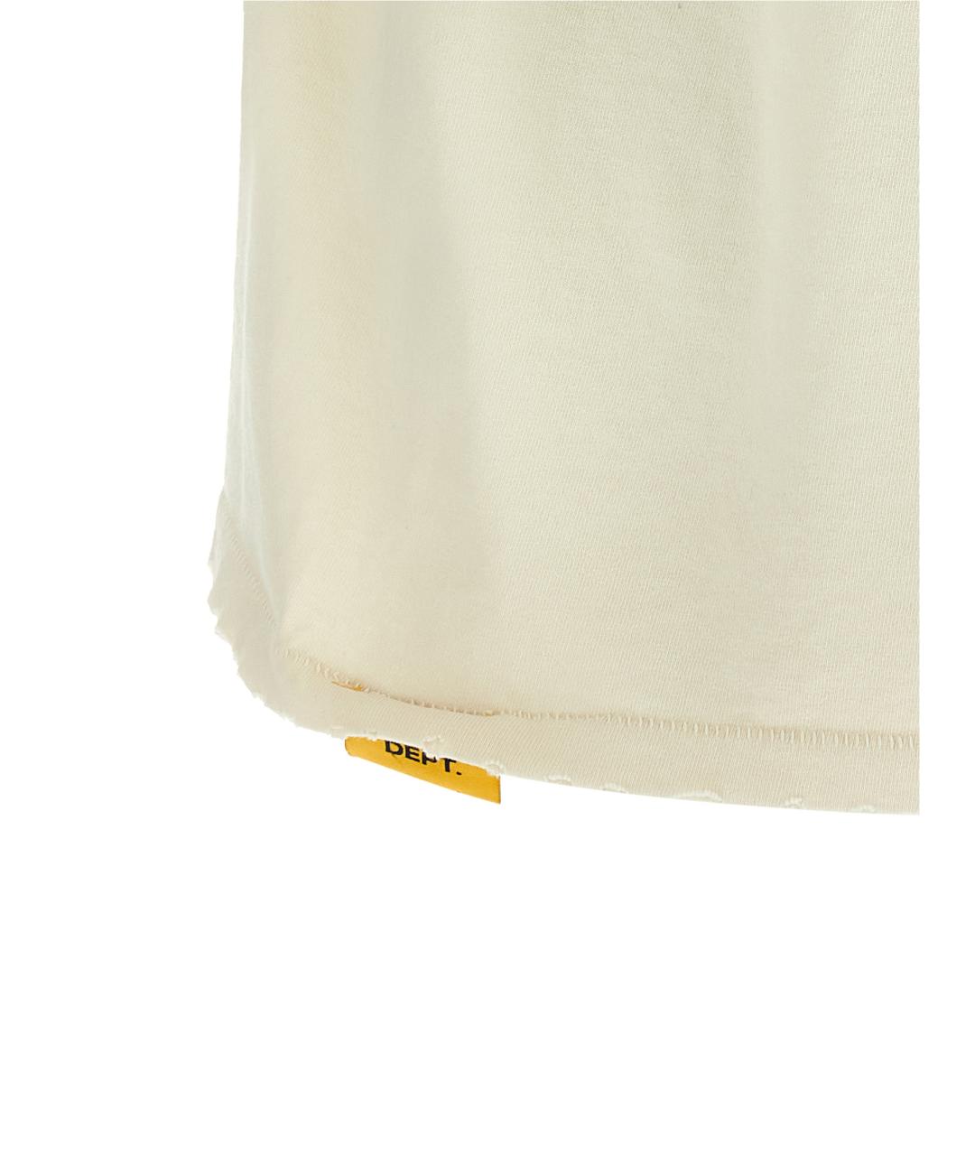 Gallery Dept Бежевая хлопковая футболка, фото 4