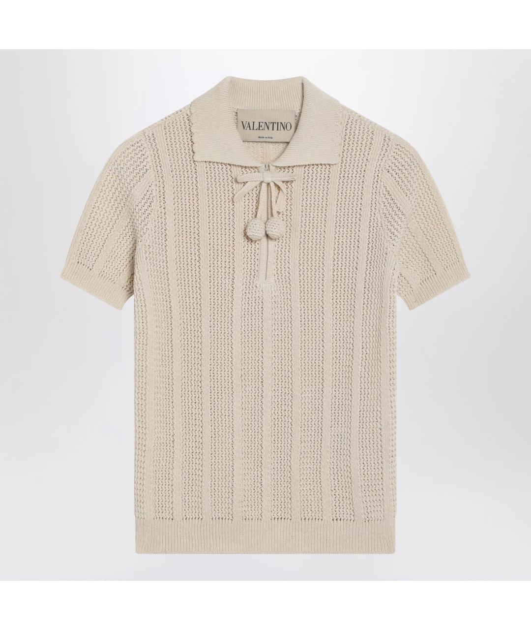 VALENTINO Бежевый хлопковый джемпер / свитер, фото 3