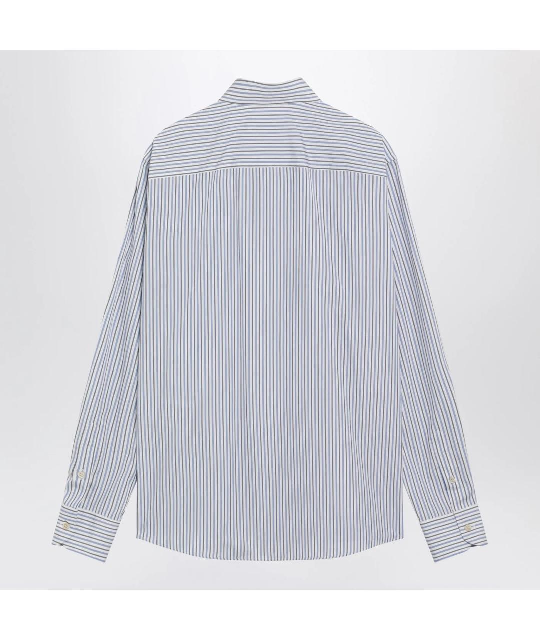 VALENTINO Голубая хлопковая кэжуал рубашка, фото 2