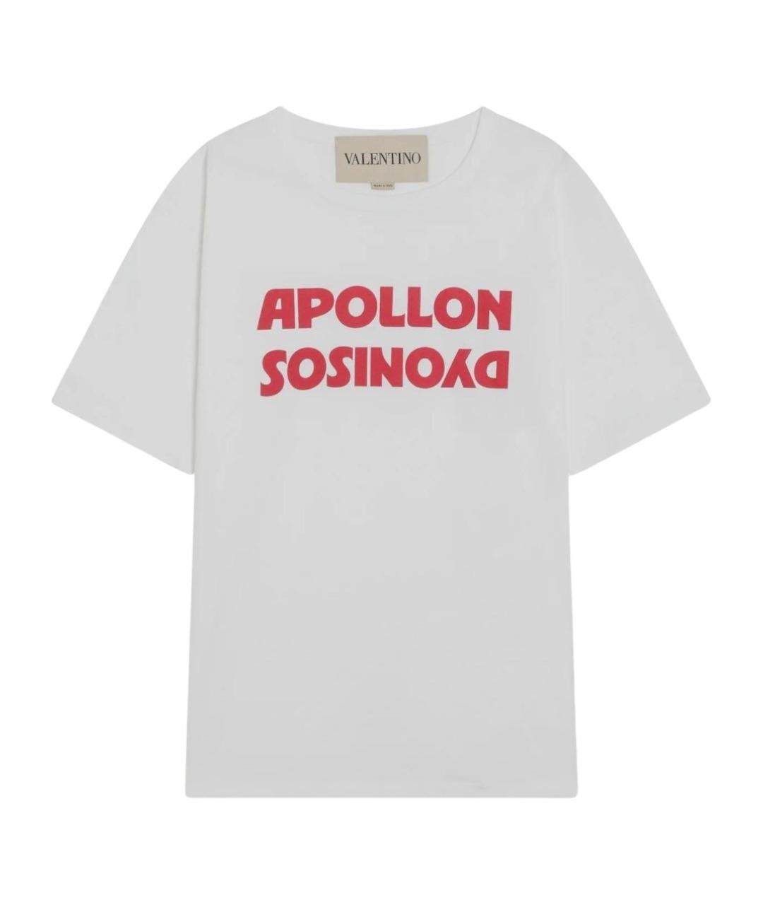 VALENTINO Белая хлопковая футболка, фото 1