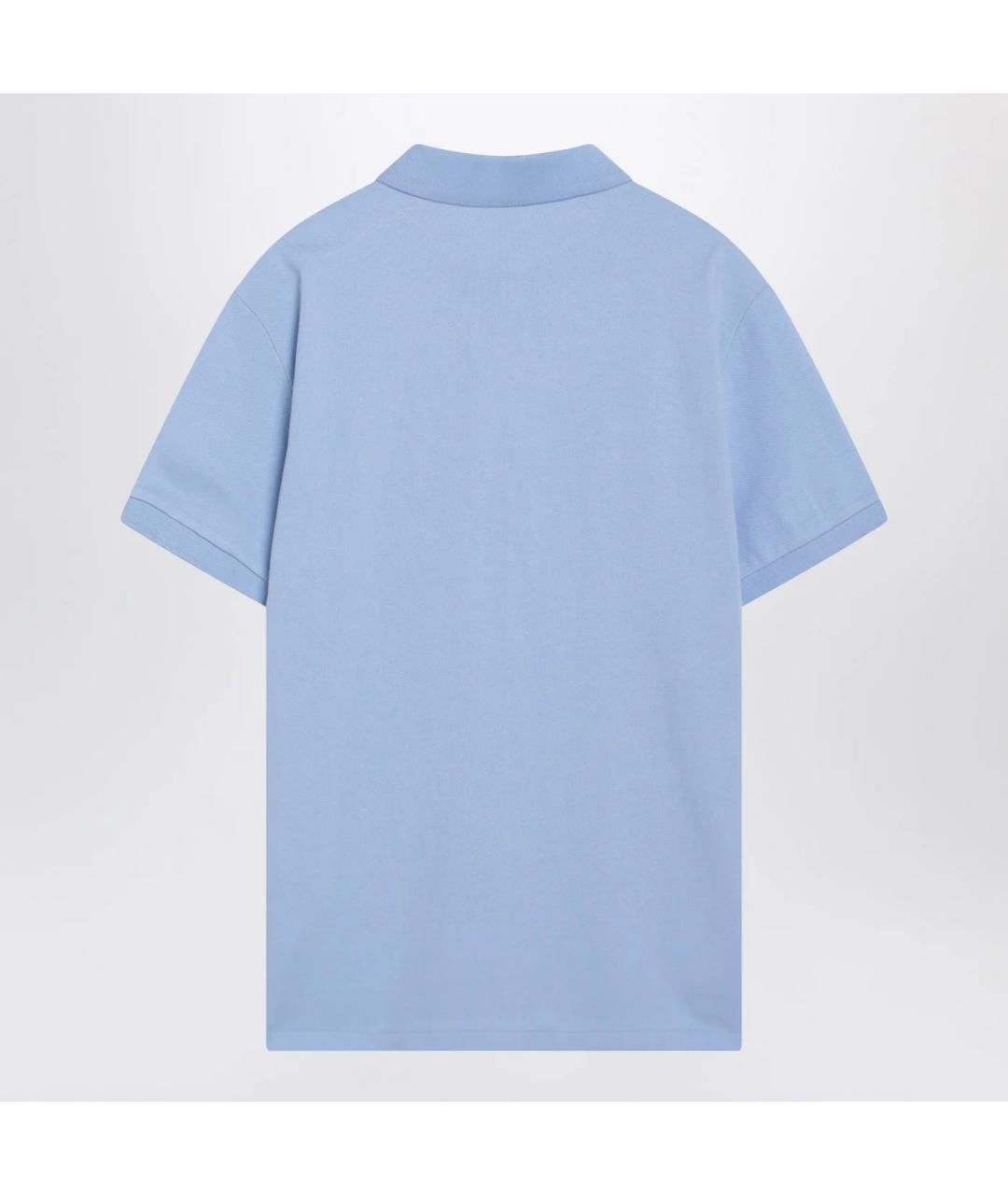 POLO RALPH LAUREN Голубое хлопковое поло с коротким рукавом, фото 2