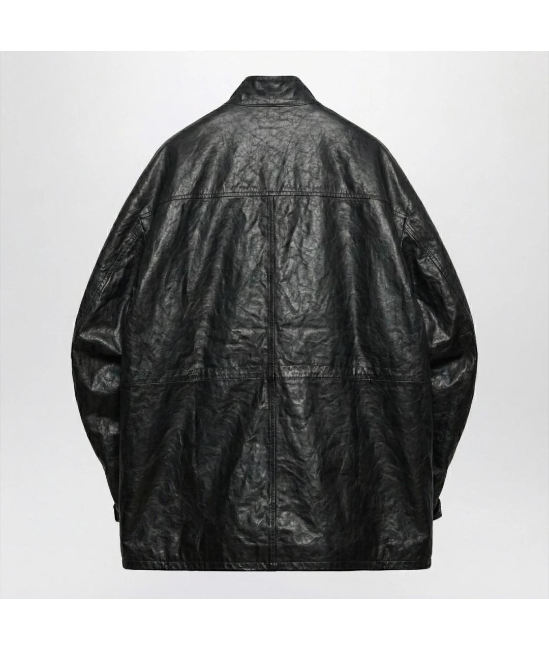 PRADA Черная кожаная куртка, фото 2
