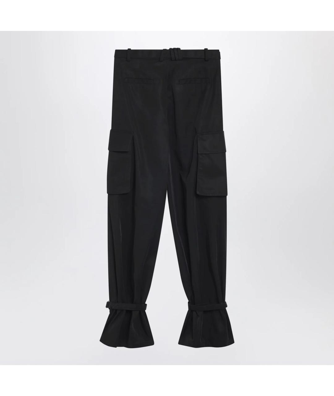 THE ATTICO Черные полиамидовые прямые брюки, фото 2