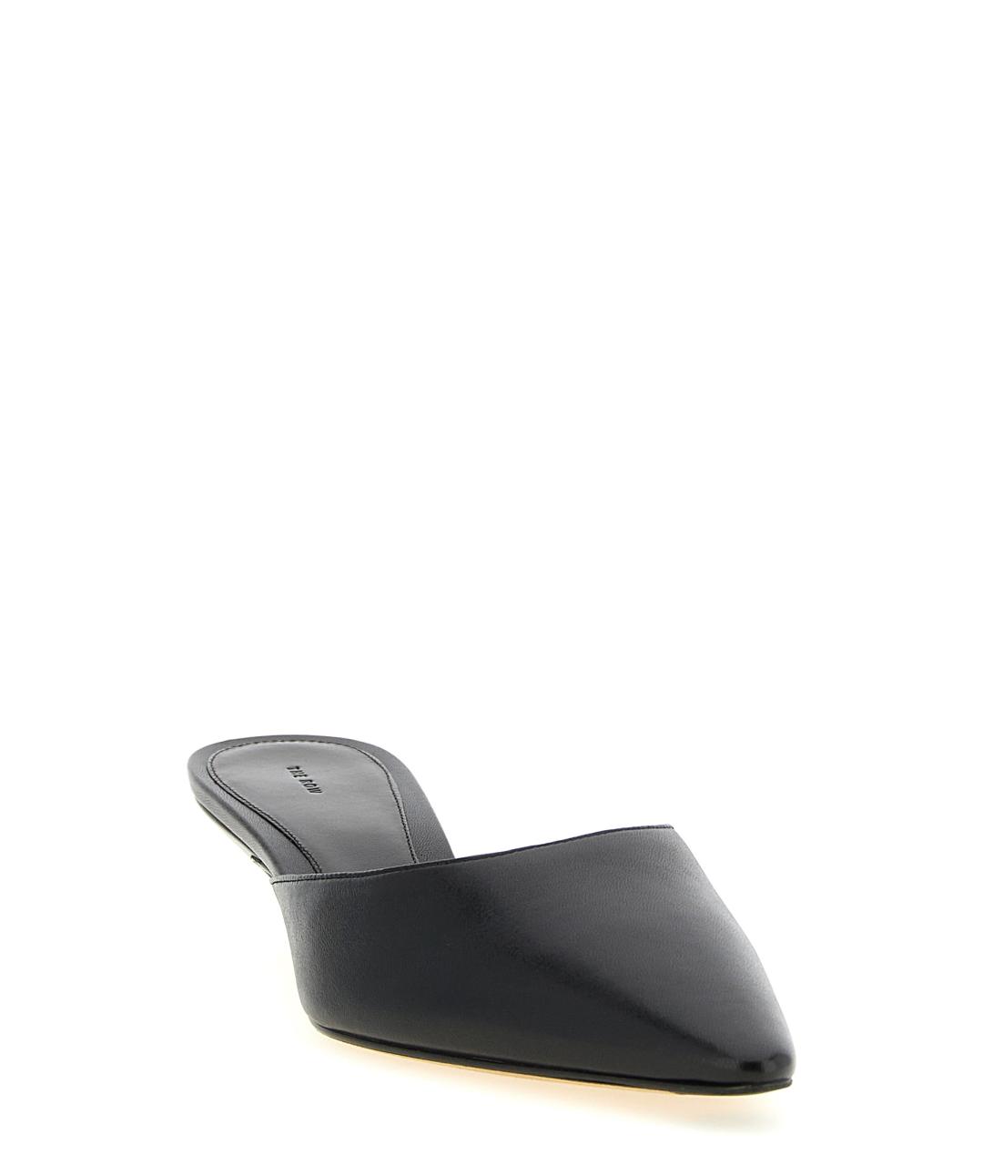 THE ROW Черные кожаные мюли, фото 2