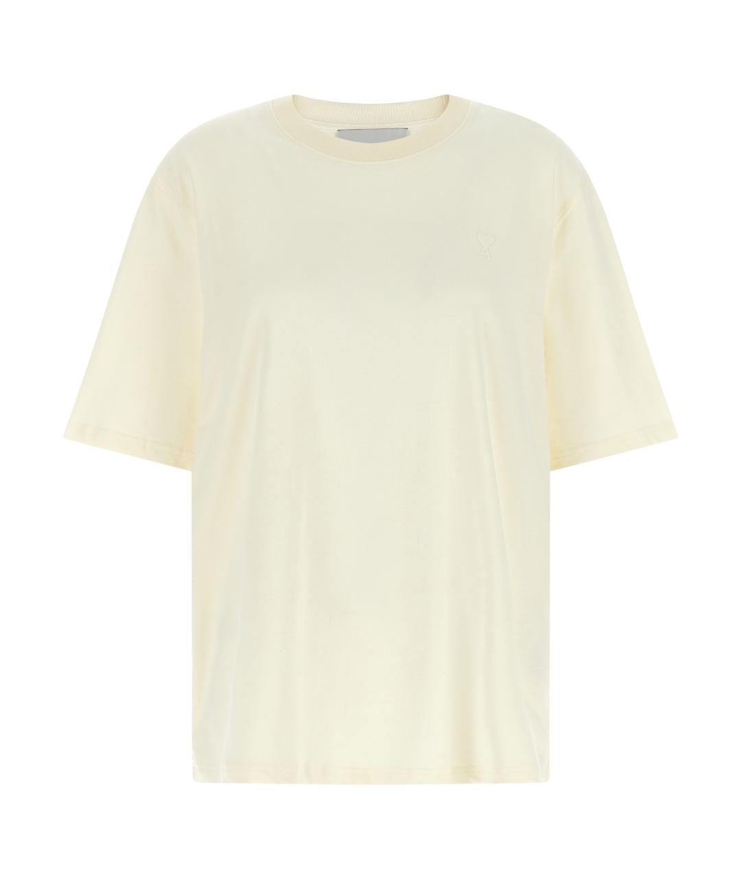 Ami Paris Белая хлопковая футболка, фото 1