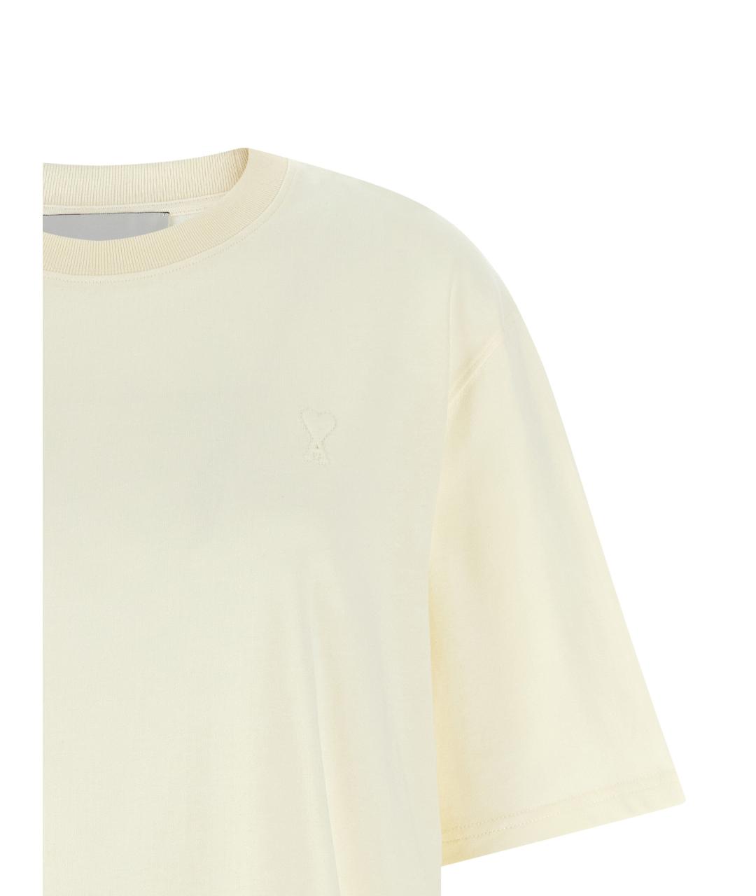 Ami Paris Белая хлопковая футболка, фото 3