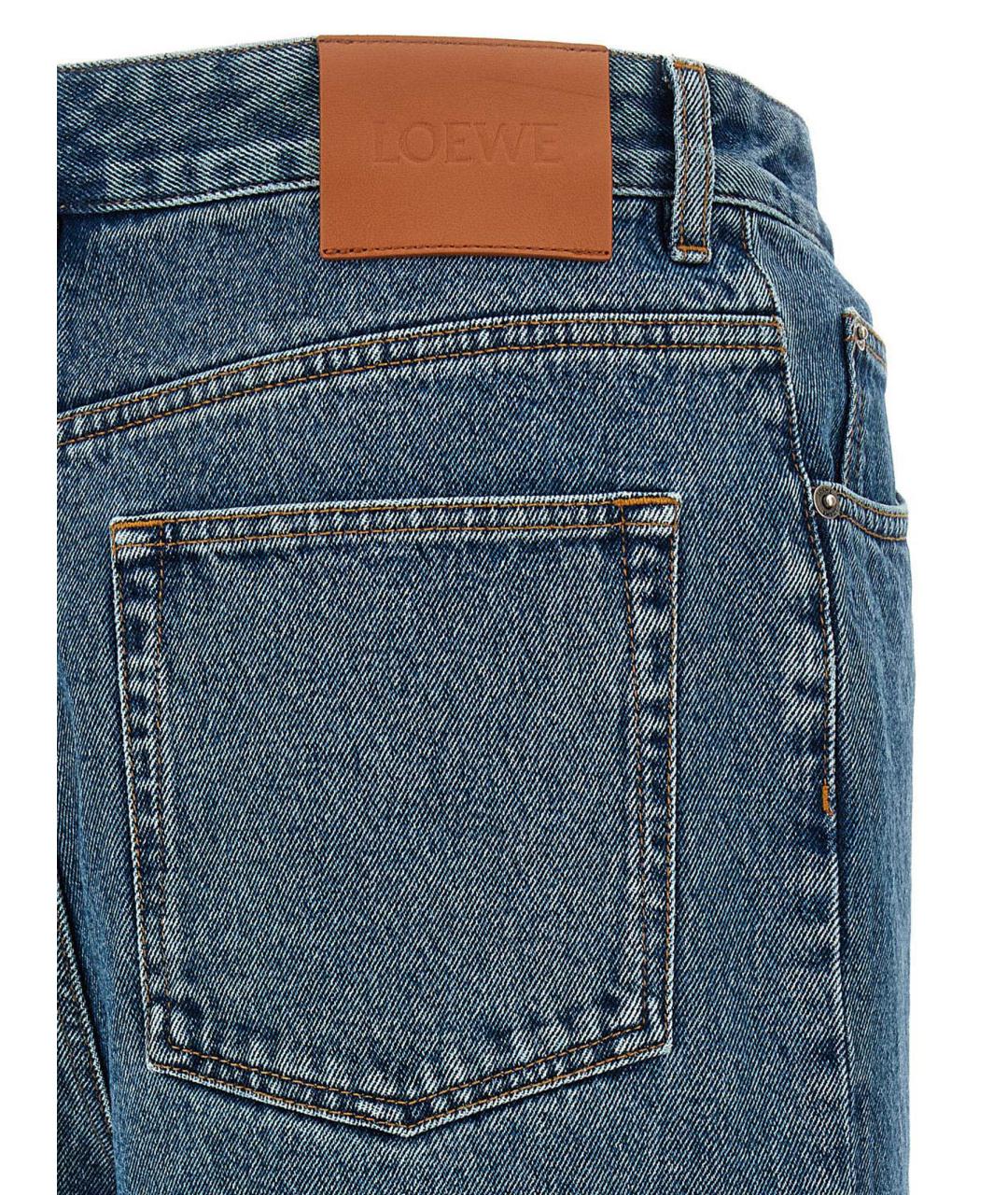 LOEWE Синие хлопковые прямые джинсы, фото 4