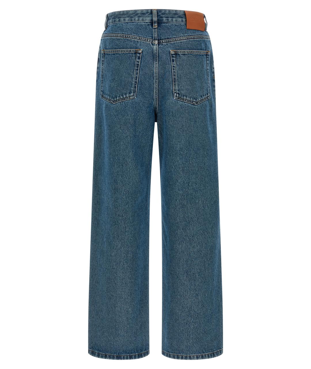 LOEWE Синие хлопковые прямые джинсы, фото 2