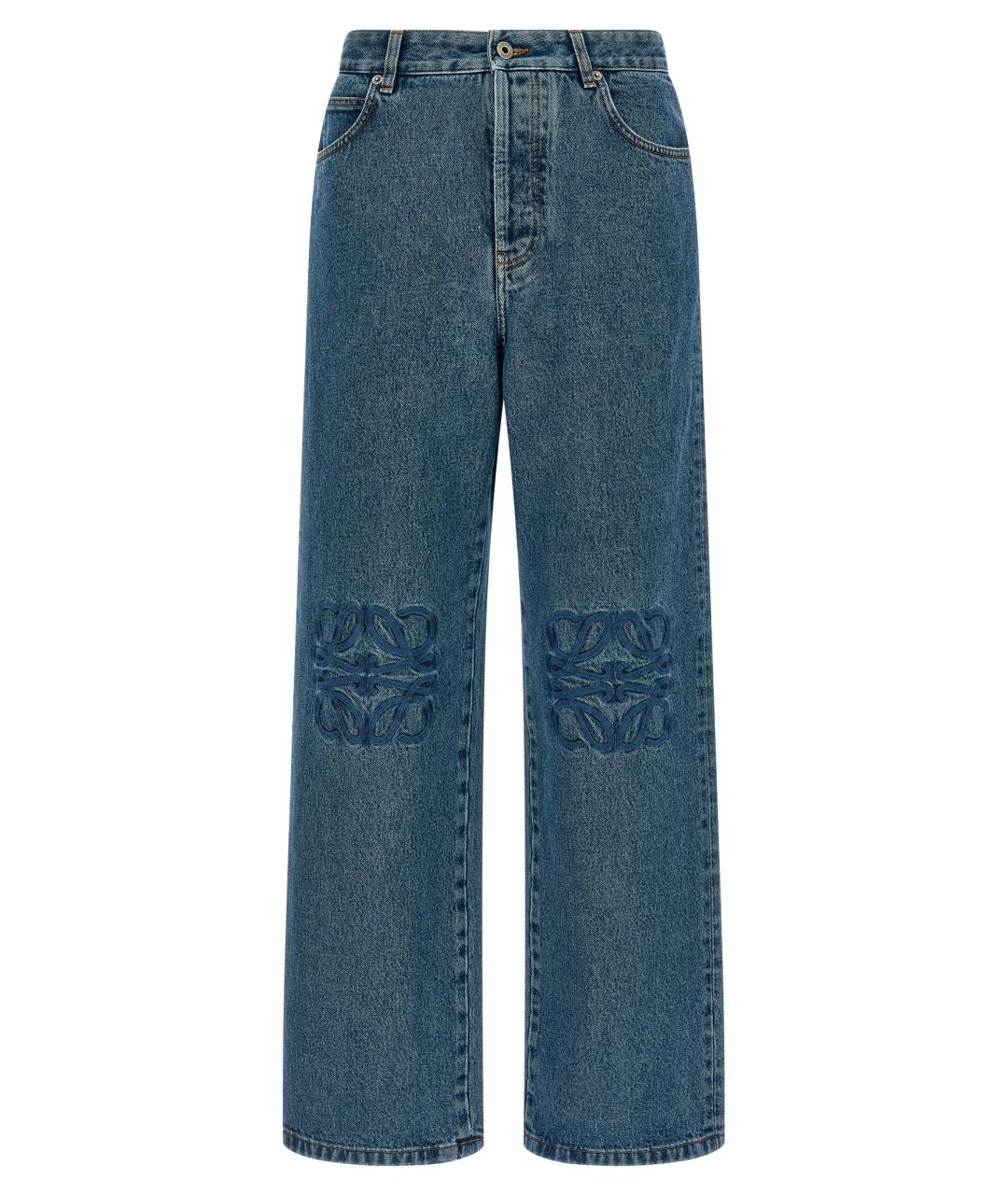 LOEWE Синие хлопковые прямые джинсы, фото 1