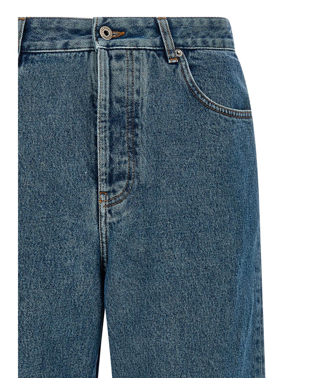 LOEWE Синие хлопковые прямые джинсы, фото 3