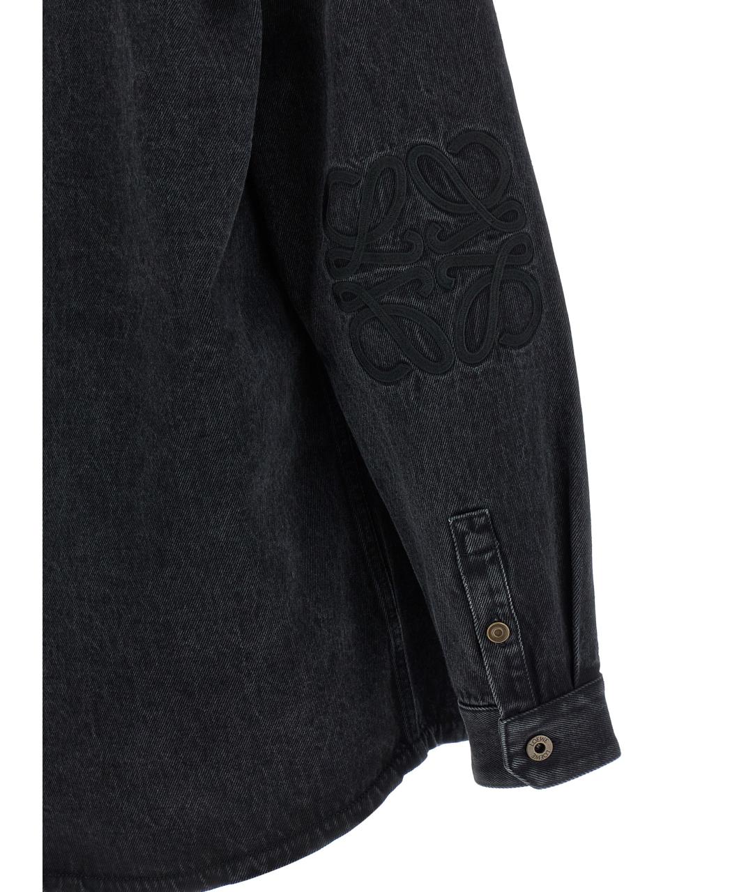 LOEWE Черная хлопковая кэжуал рубашка, фото 4