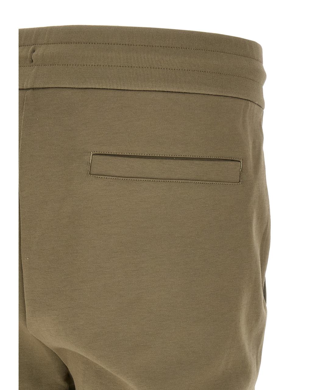 HUGO BOSS Зеленые хлопковые повседневные брюки, фото 4