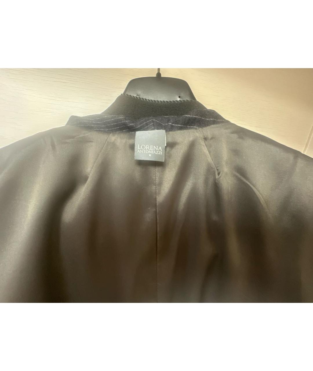 LORENA ANTONIAZZI Антрацитовый шерстяной костюм с брюками, фото 3