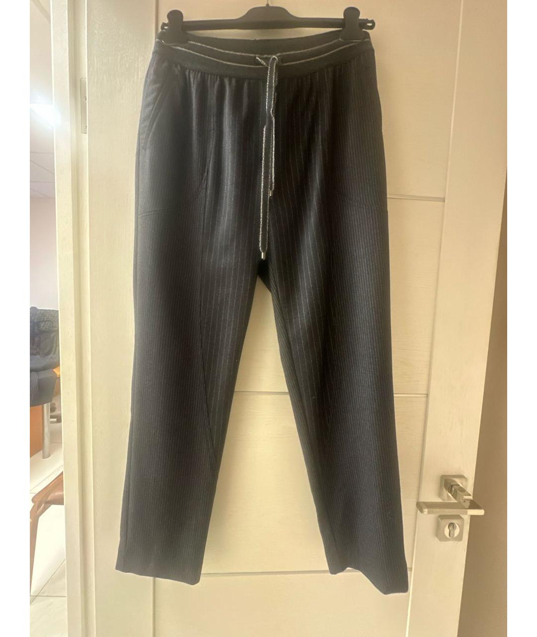 LORENA ANTONIAZZI Антрацитовый шерстяной костюм с брюками, фото 2