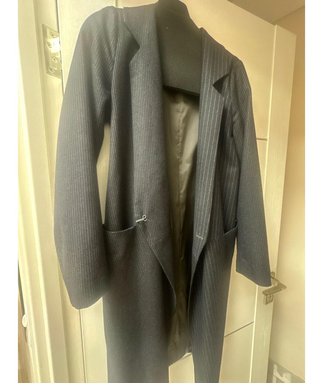 LORENA ANTONIAZZI Антрацитовый шерстяной костюм с брюками, фото 5