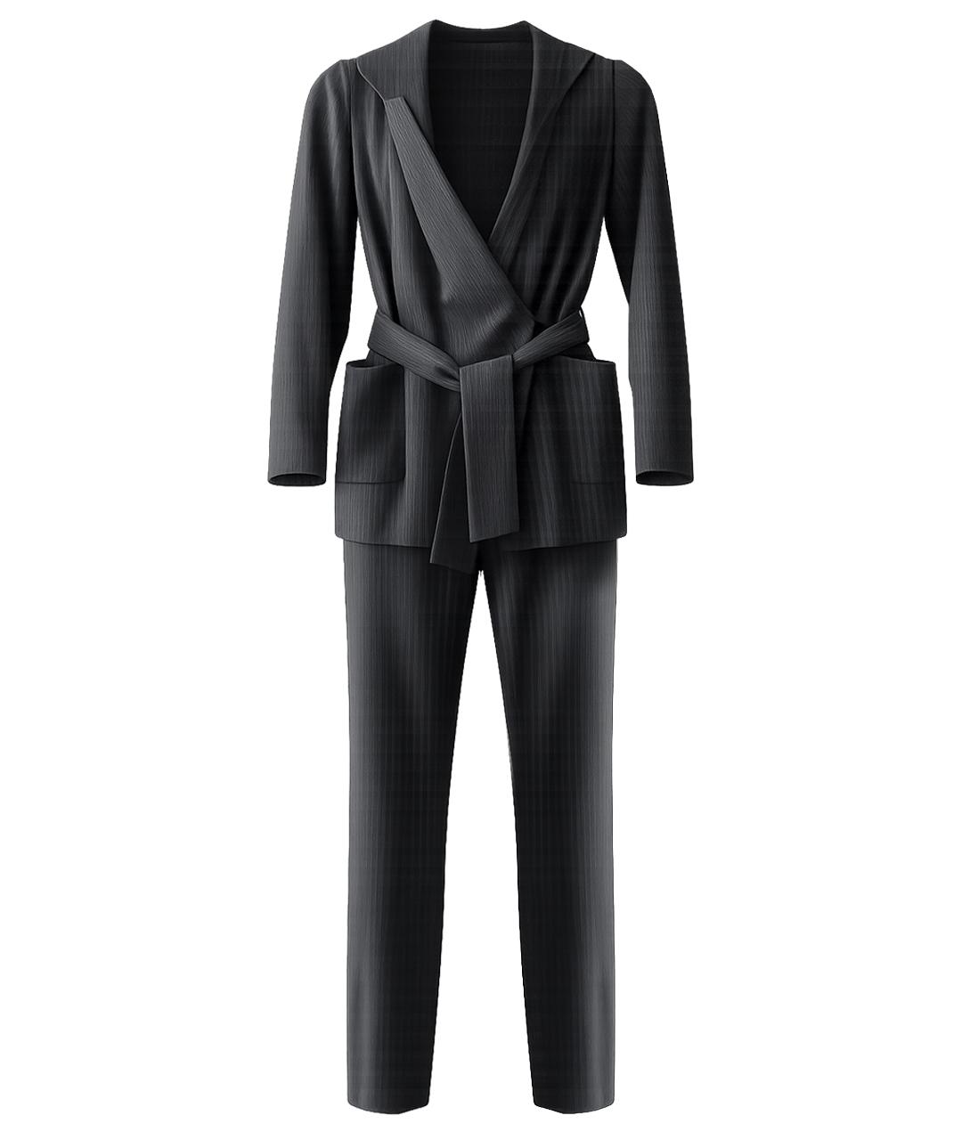 LORENA ANTONIAZZI Антрацитовый шерстяной костюм с брюками, фото 1