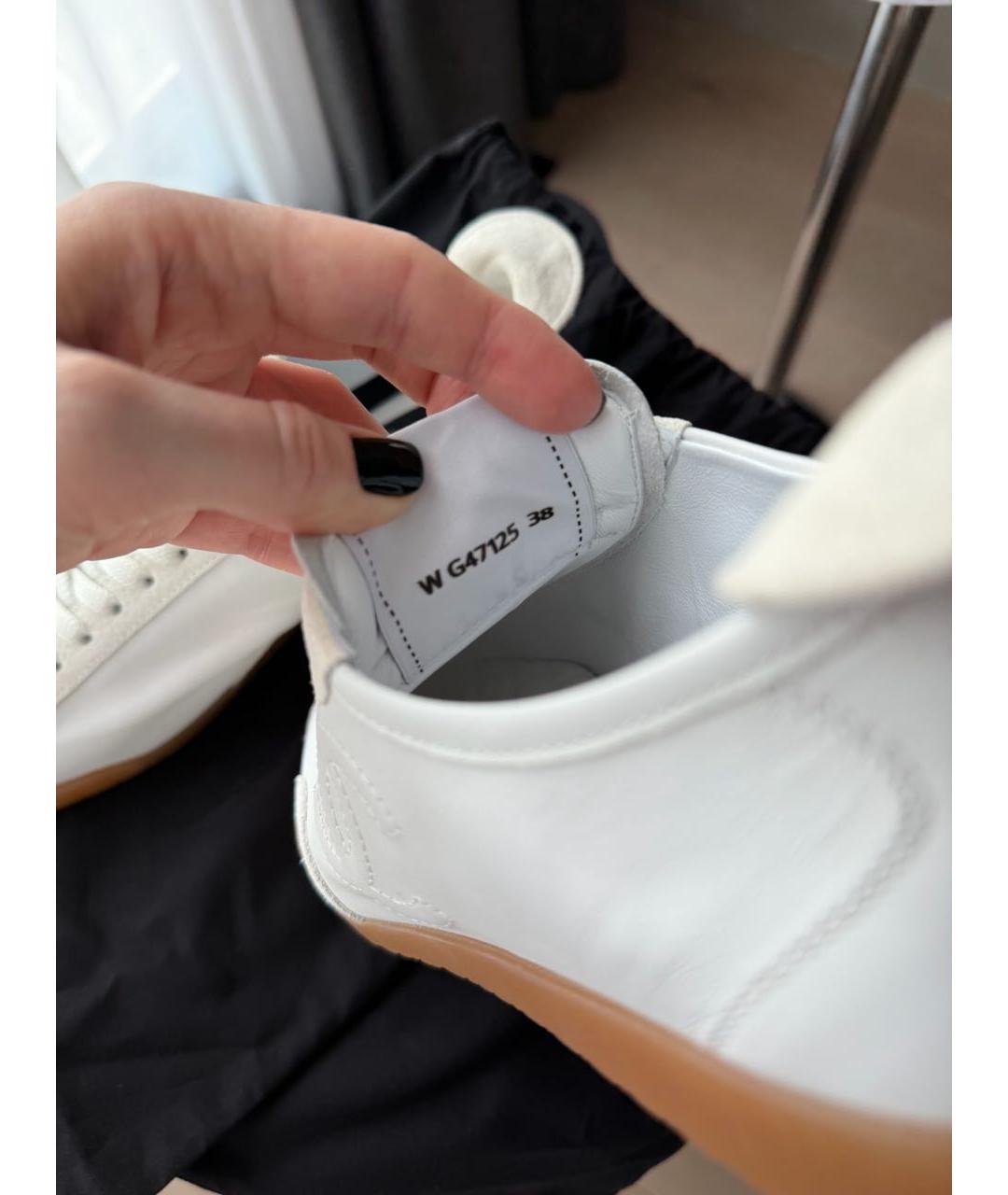 CHANEL Бежевые кожаные кеды, фото 5