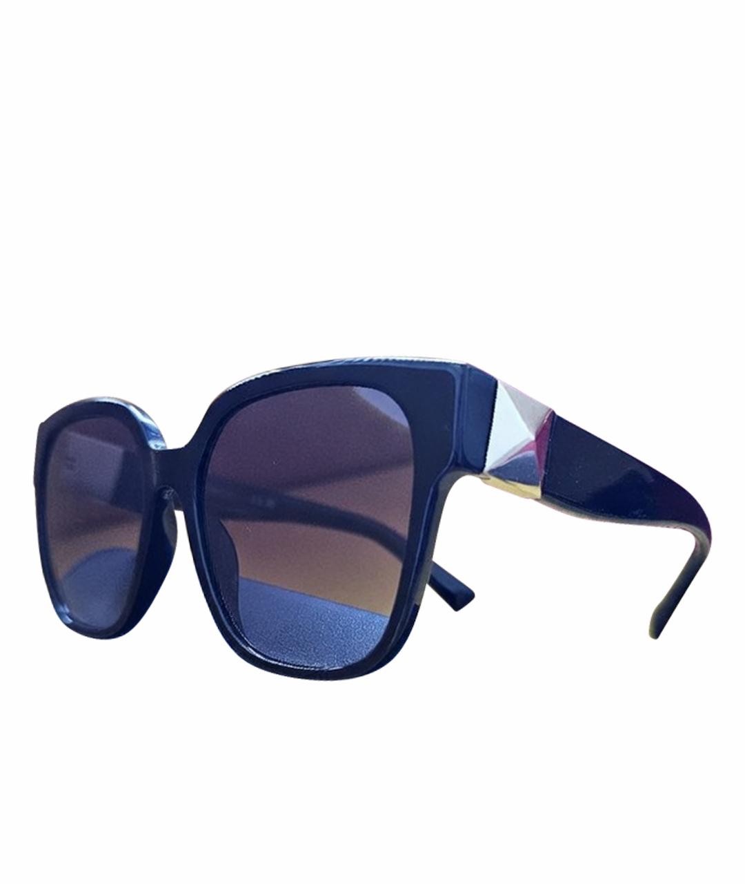 VALENTINO Черные пластиковые солнцезащитные очки, фото 1