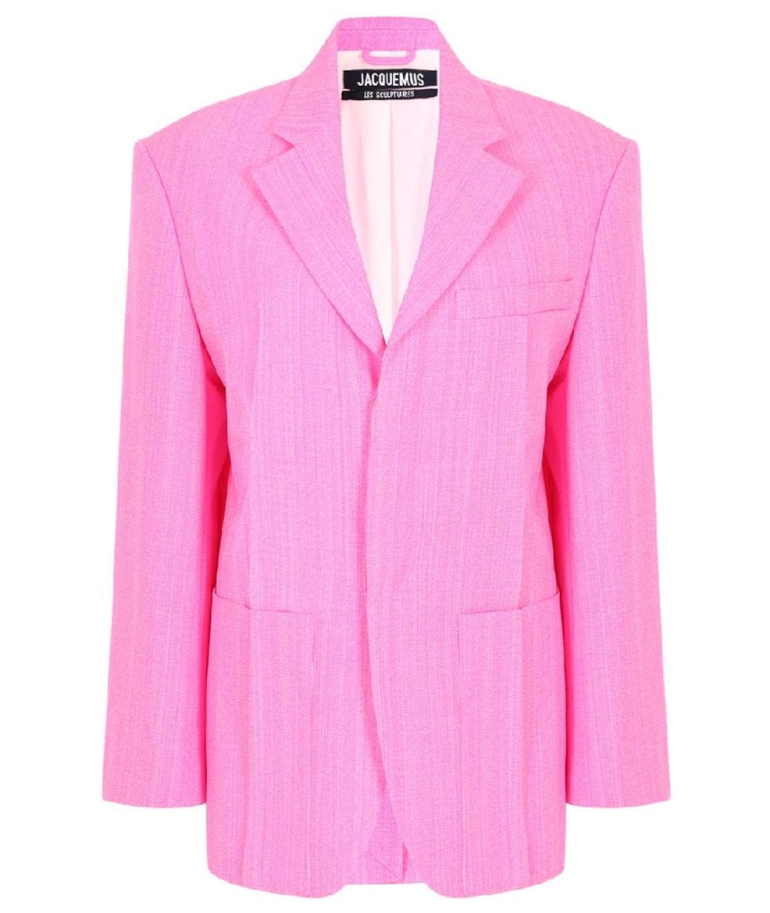 JACQUEMUS Розовый вискозный жакет/пиджак, фото 8