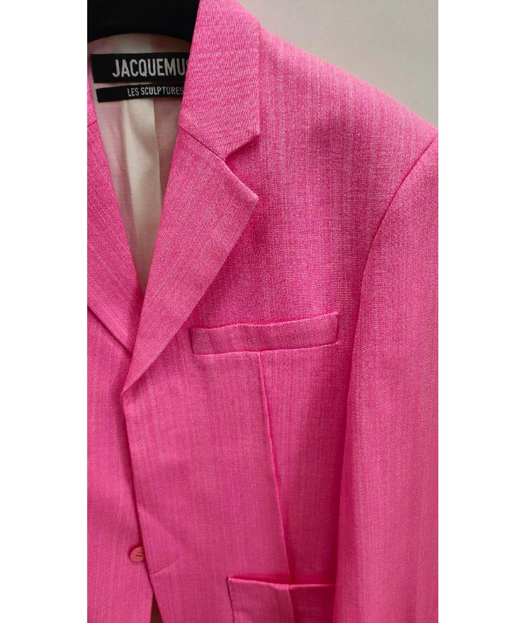 JACQUEMUS Розовый вискозный жакет/пиджак, фото 4