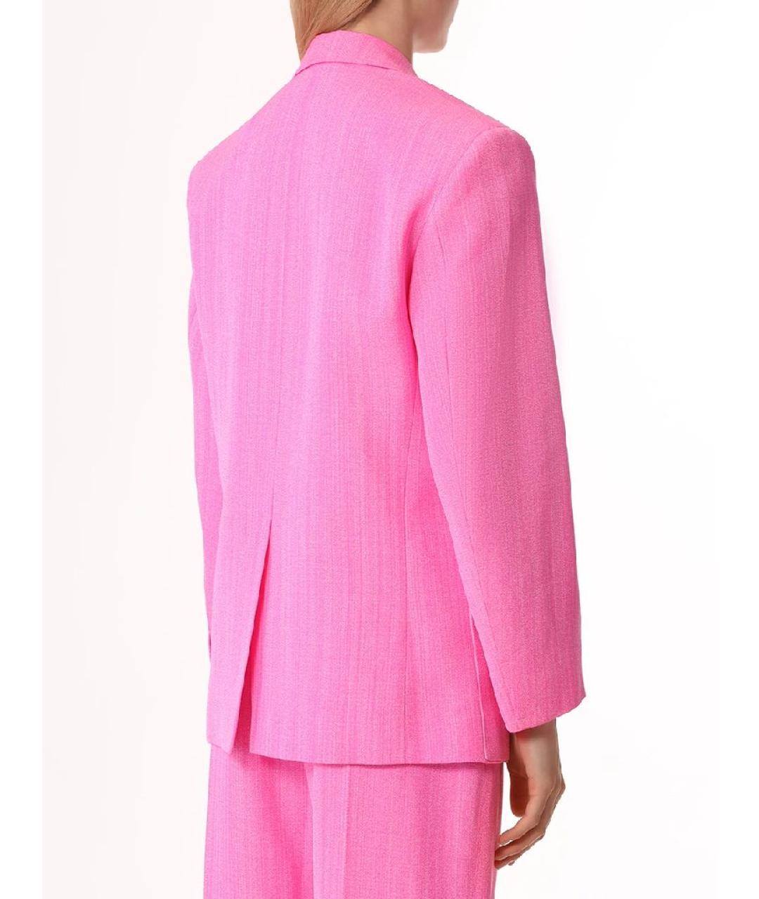 JACQUEMUS Розовый вискозный жакет/пиджак, фото 6
